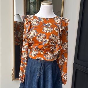 Floral Orange Women's Top
